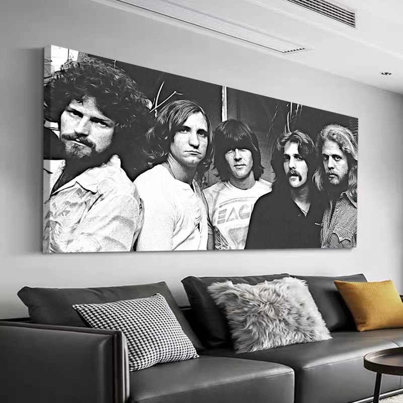 The Eagles Black And white Canvas Wall Art