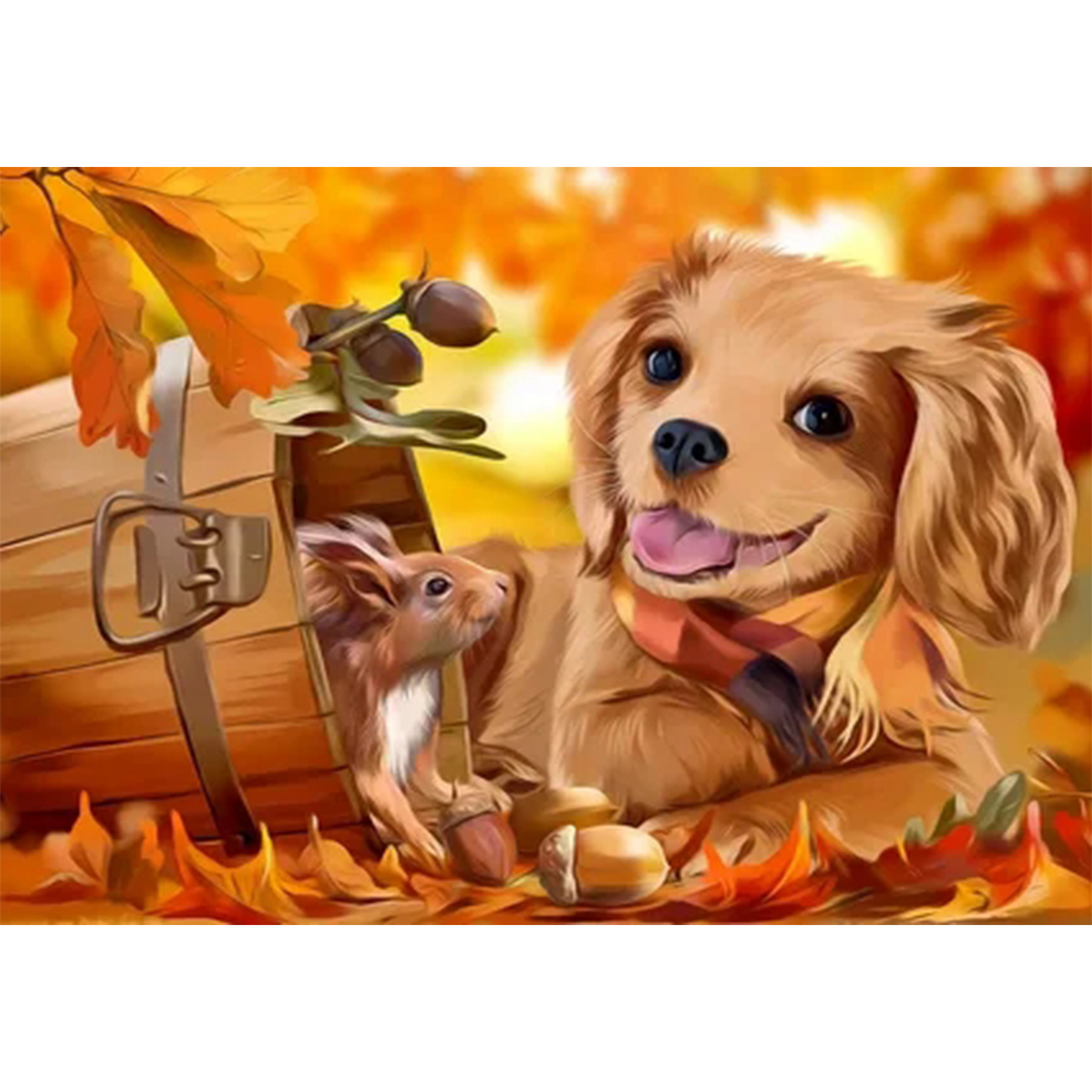 

Dog - Round Drill Diamond Painting - 40*30CM, 501 Original
