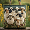 Sheep-themed Quilted Tote Bag by Inlyline