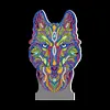 DIY Diamond Painting 7 Color Night Light Lamp Home Decoration Ornament Gift Kit(Wolf)