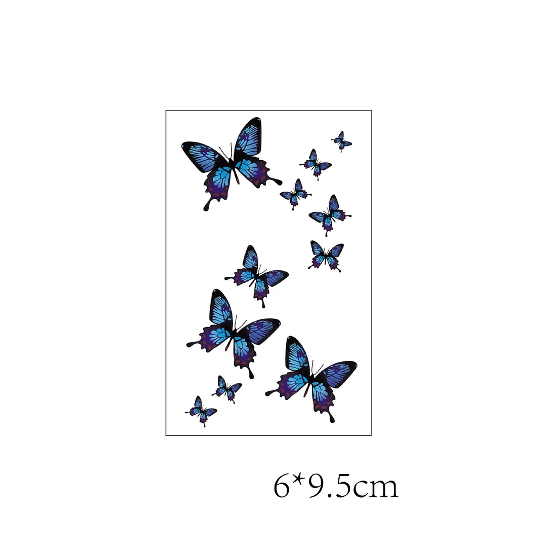 Waterproof Temporary Tattoo Sticker 3D Butterfly Fake Tatto Flash Tatoo leg Arm hand foot tatouage for Girl Women lady