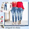 Gioiacombo&trade; Nuovi jeans strappati elasticizzati slim fit retr&ograve; da donna