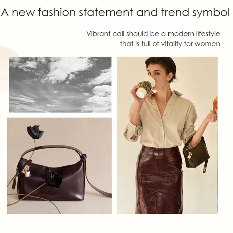 Modische Unterarm-Handtasche aus PU-Leder für Damen