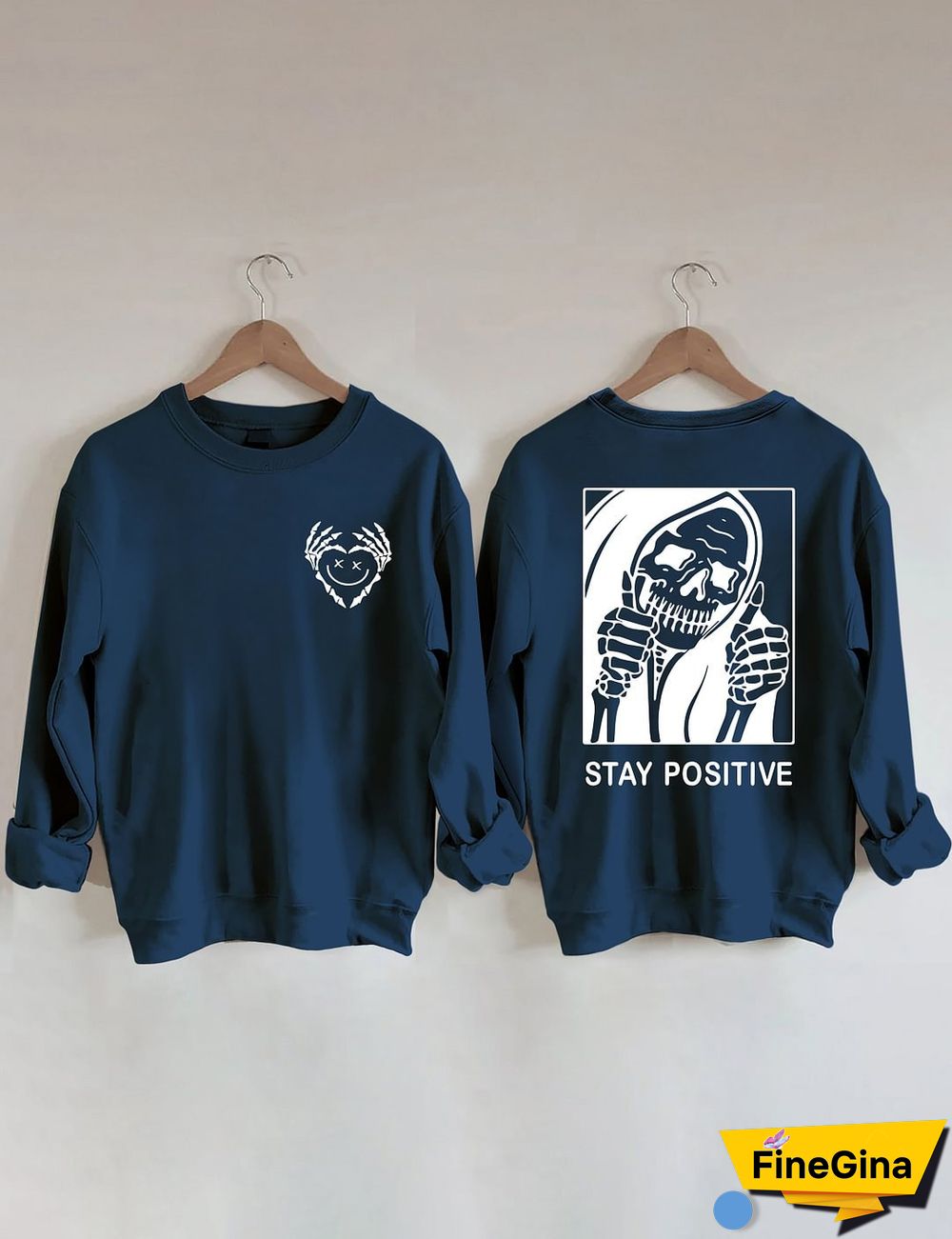 Stay Positive With Skeleton Sweatshirt