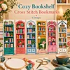 Bookcase DIY 14CT 2 Strand Stamped Cross Stitch Bookmark Set 30x50cm