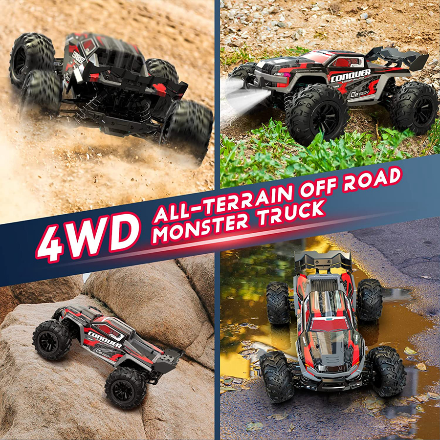 Tegooe 116 Scale High Speed RC Off-Road Racing Truck - 4WD Remote Control Toy