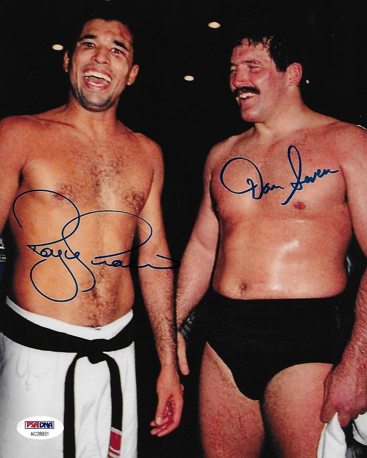 Royce Gracie & Dan Severn Signed 8x10 Photo Poster painting PSA/DNA COA UFC 4 Picture Autograph