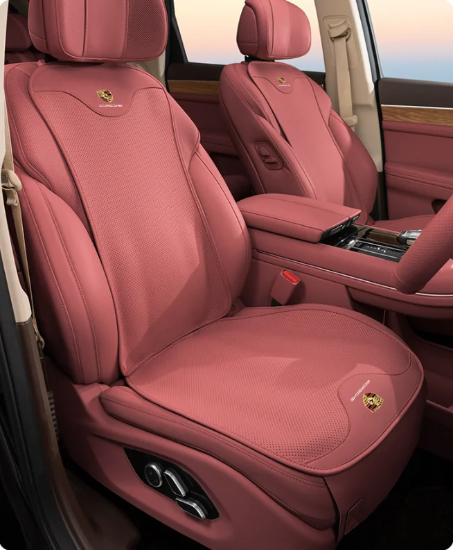 Perforated Nappa Leather Car Seat Cushion Four Seasons Seat Cushion Cover Breathable Seat Cover(Customized car models)