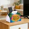 DIY Diamond Art Tissue Box Holder Best Mom PULeather Diamond Art Desktop Organizer Resin Rhinestone Storage Organizers Gem Art Home Office Decor Craft Gift for Women
