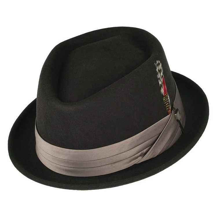 Tienda Brixton Hats Stout Wool Felt Pork Pie Hat - Brown