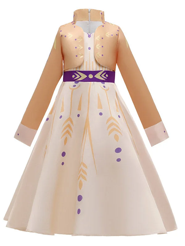 Girl's Princess Anna Dress Frozen 2 Anna Costume-elleschic
