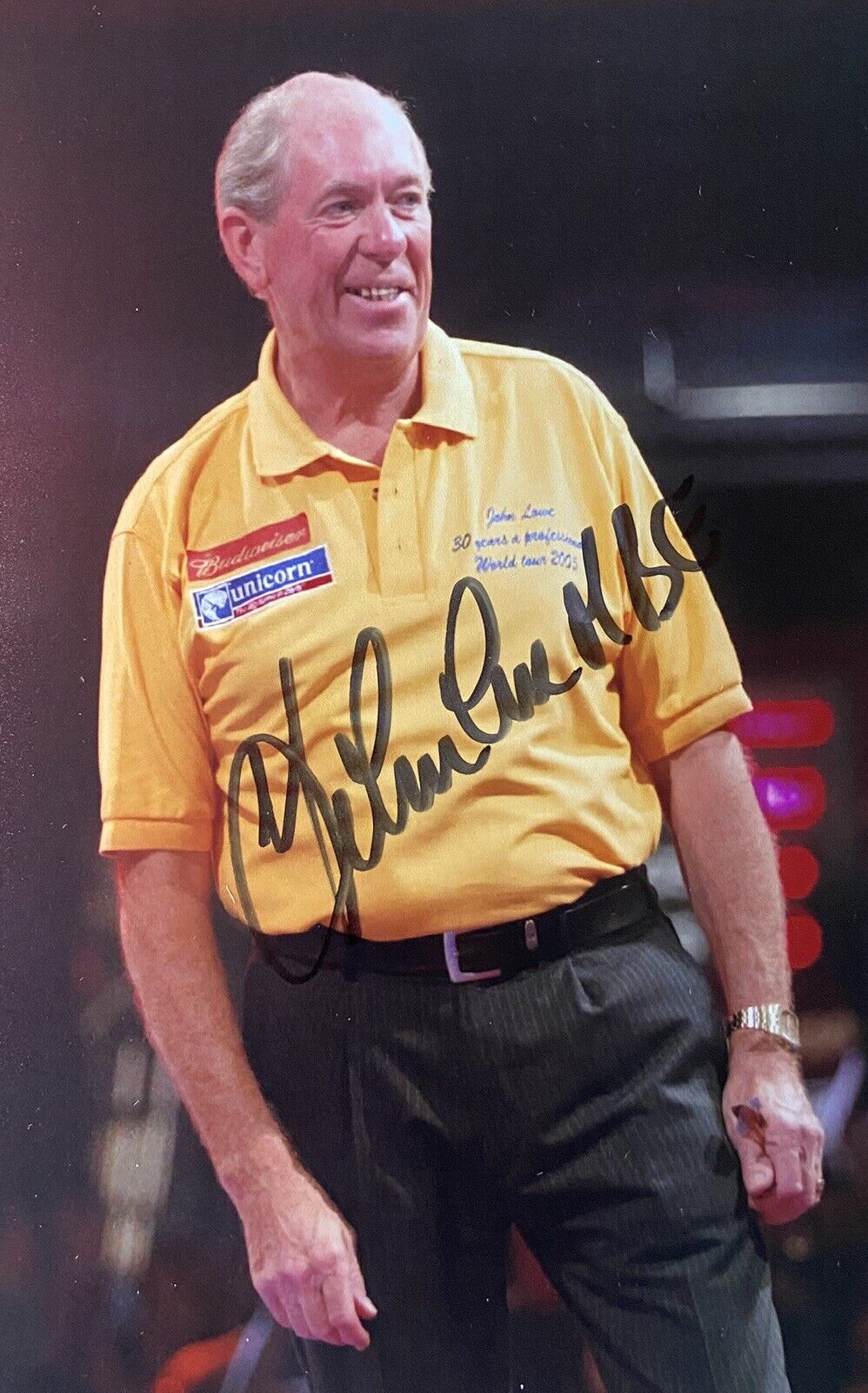 John Lowe Genuine Hand Signed 6X4 Darts Photo Poster painting 2