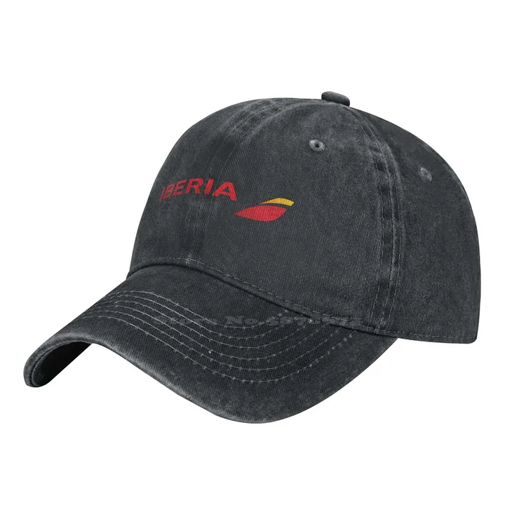 Iberia Logo Denim cap Baseball cap Knitted hat