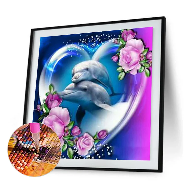Full Round Diamond Painting - Dolphin 30*30CM