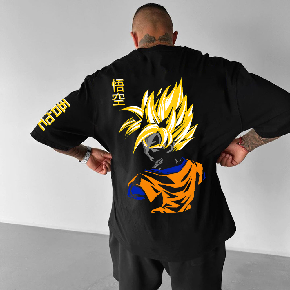 Unisex Oversized Dragon Ball Print T-Shirt