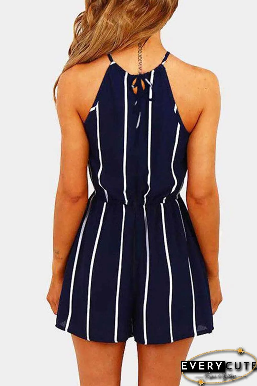 Striped Beach Jumpsuit