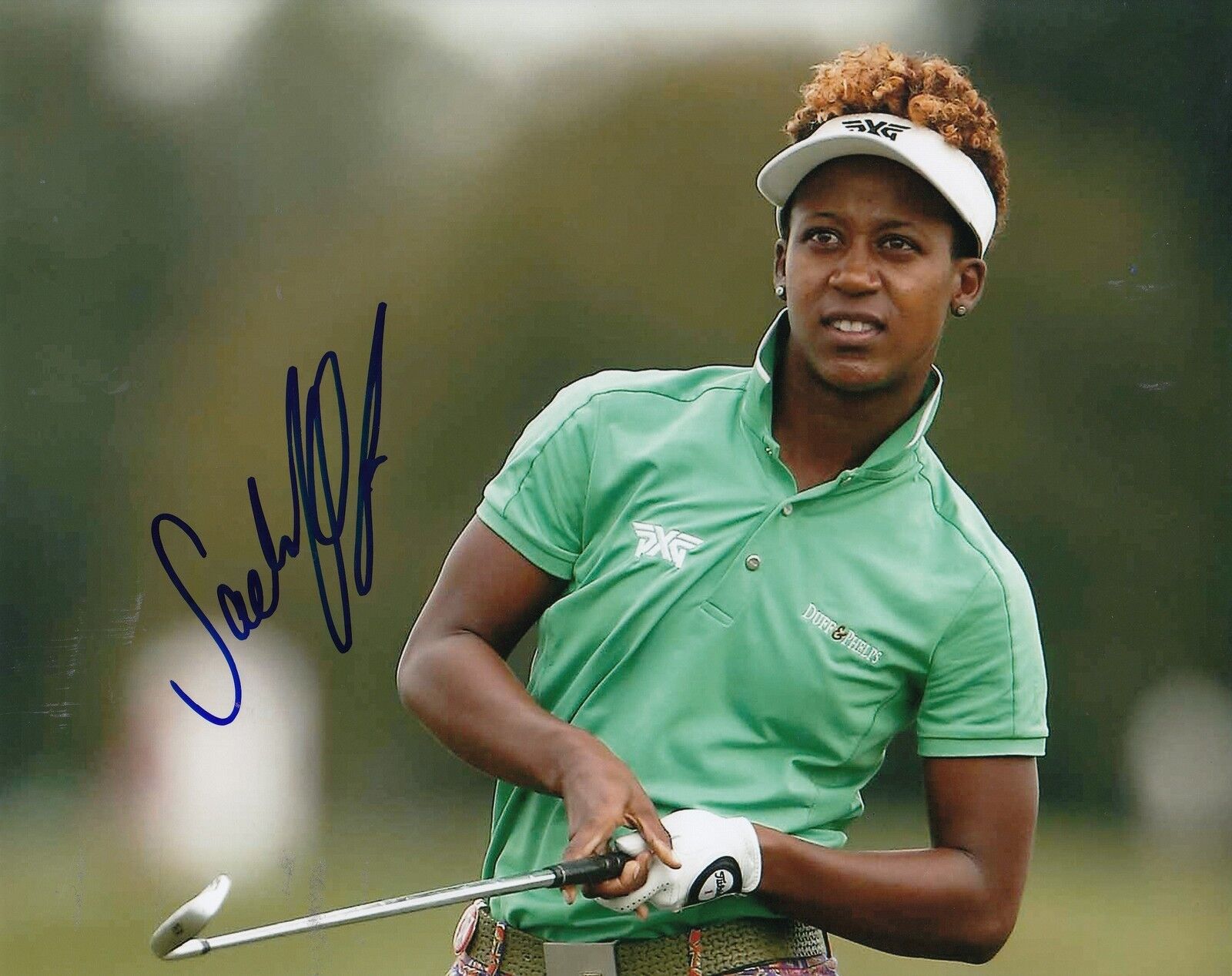 SADENA PARKS signed *LPGA* WOMEN'S GOLF 8X10 Photo Poster painting W/COA FLORIDA BIG BREAK #2