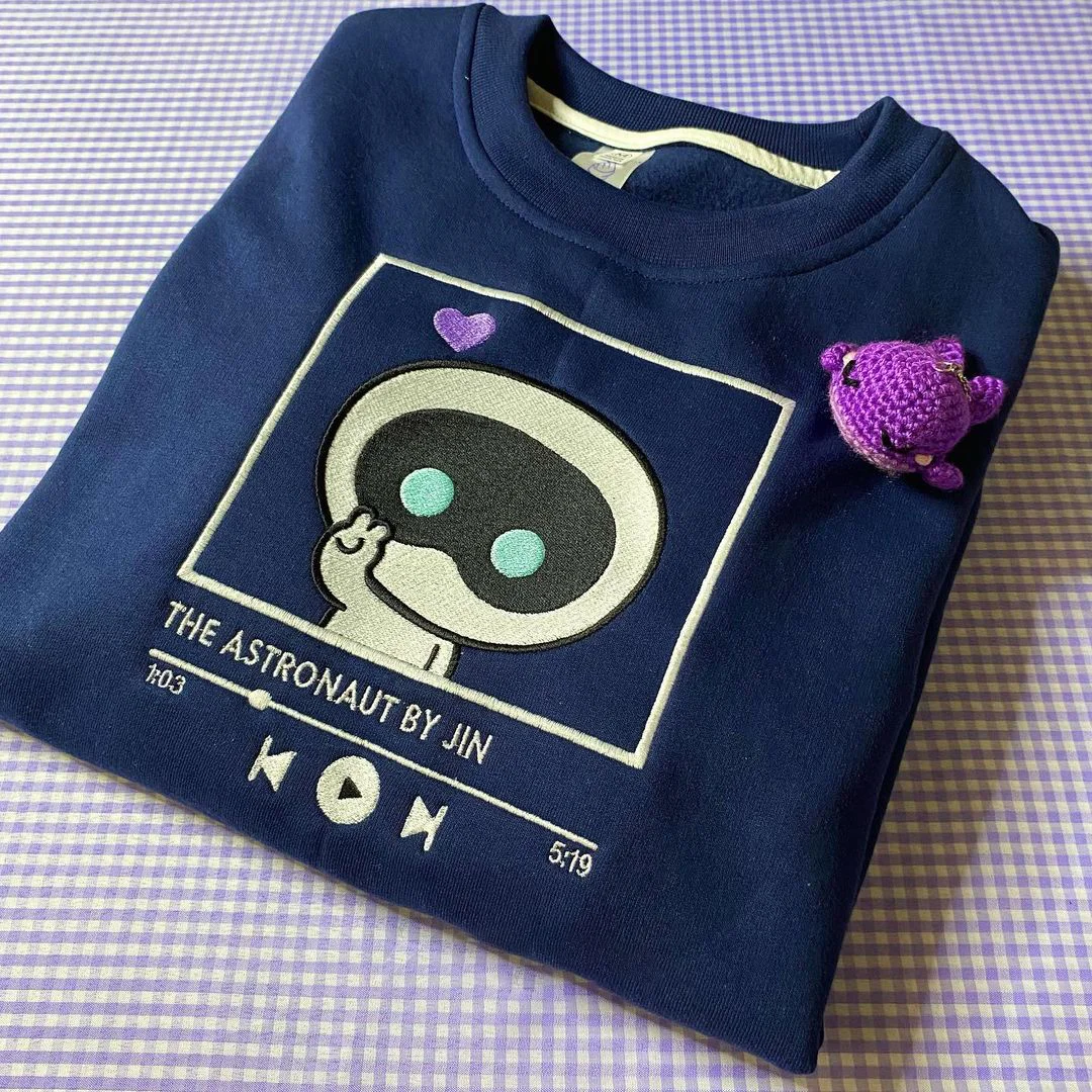 (Embroidery) BTS Jin The Astronaut Wootteo Sweatshirt Hoodie T-shirt