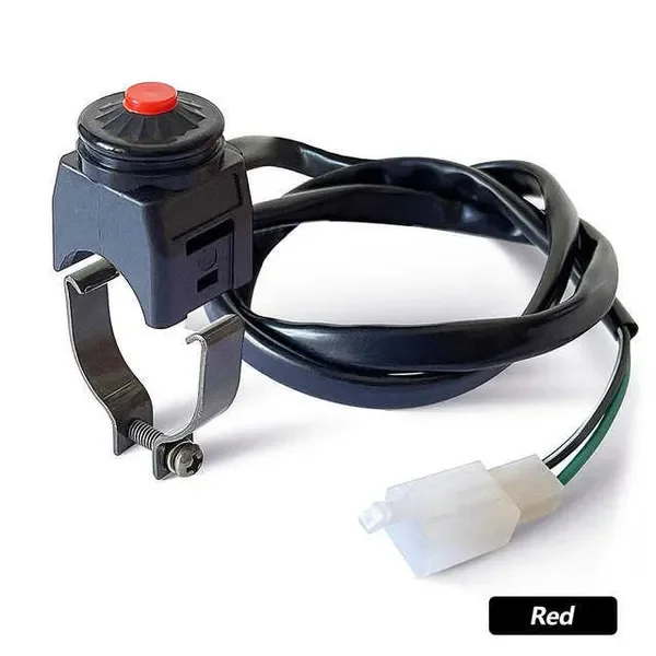 New Latest Universal Motorcycle Kill Switch Red Push Button Horn Starter Dirt Bike Atv Utv Dual Sport for 22mm Handlebar