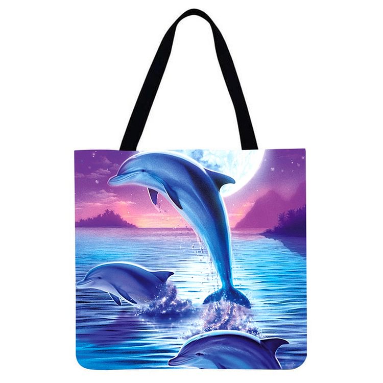 J Little Whale - Linen Tote Bag