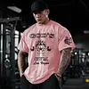 Casual Muscle Building Graphic Printed T-shirt by Inlyline