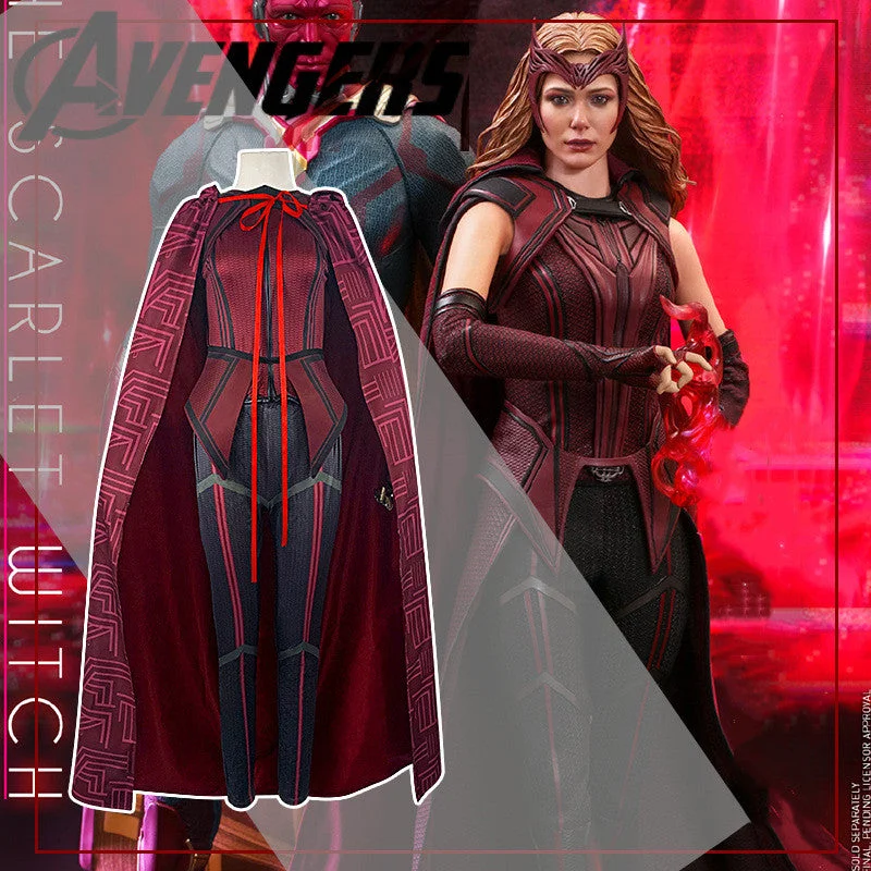 Cosplay Halloween Wandavision Scarlet Witch Costume-elleschic