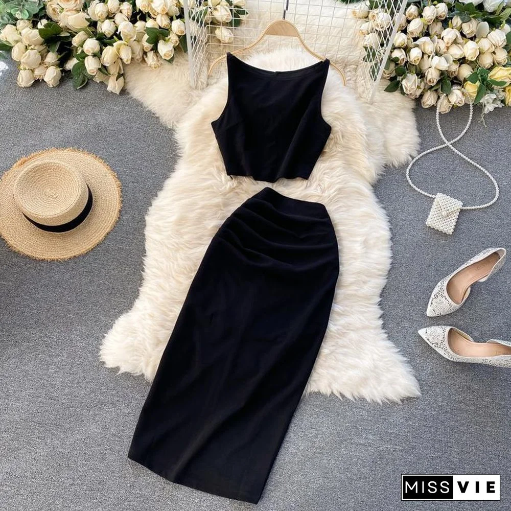 Temperament Sleeveless Two-Piece Set P15884