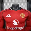 2025/2026 Long Sleeve Player Version Manchester United Home Football Shirt  1:1 Thai Quality