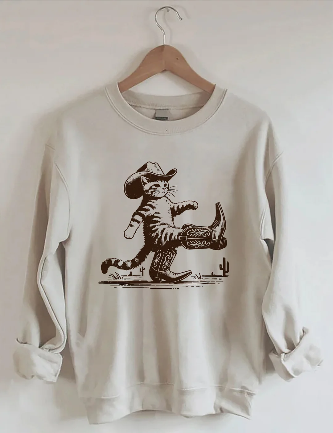 Funny Western Cowboy Cat Sweatshirt