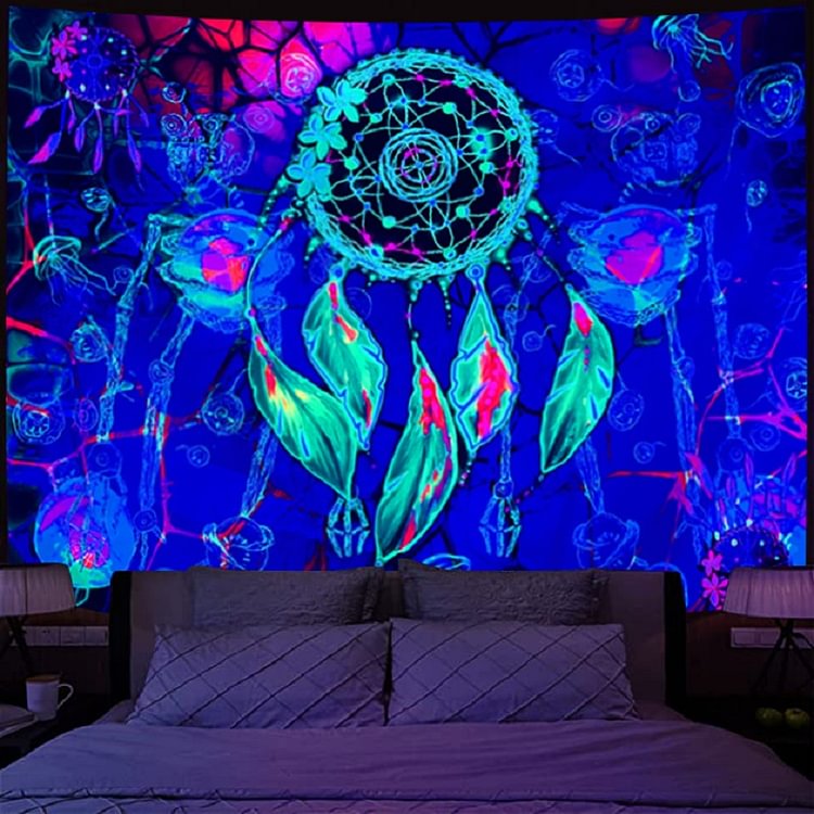 Fluorescent Tapestry Dreamcatcher Wall Hanging Luminous Home Decoration