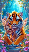 Luxury AB Velvet Diamond Painting Kit - Tiger