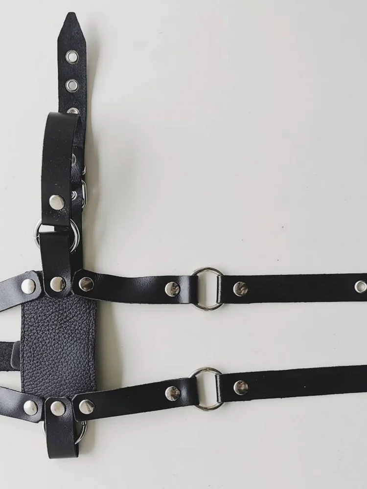 pornhint Pornhint Mask bondage BDSM,fetish Hood Muzzle real leather bdsm furnisher
