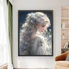 (Big Size) Silver-Haired Butterfly Girl - 11CT Stamped Cross Stitch 50*65cm/19.69*25.59in