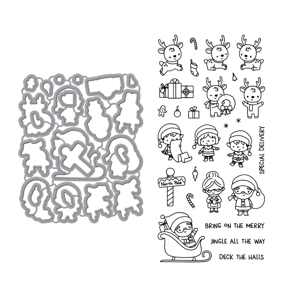 

Christmas (Cutting Die+Seal) - Paper Craft Cutting Dies, 501 Original