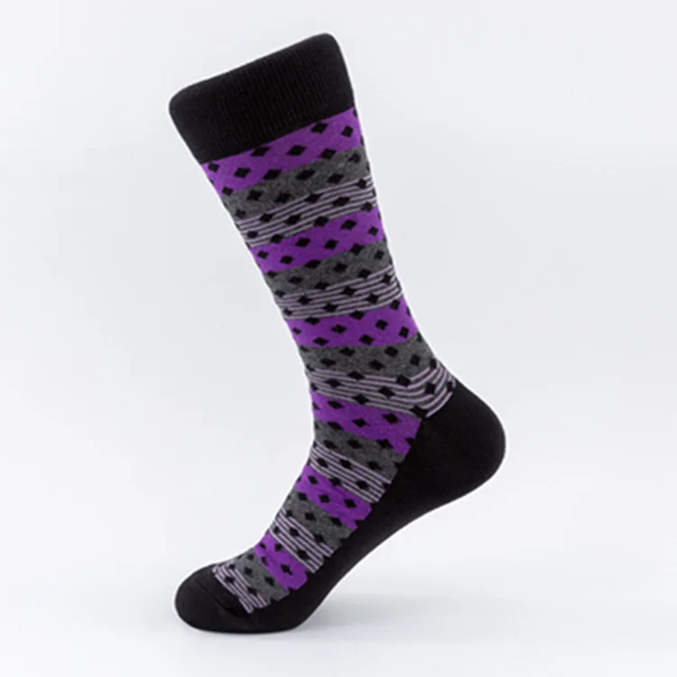 Dark Geometric Series Mid-Calf Socks ctolen