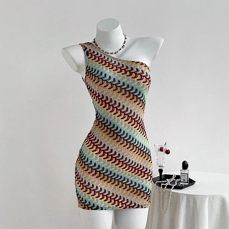 Malia Multicolor Knit Short Dress