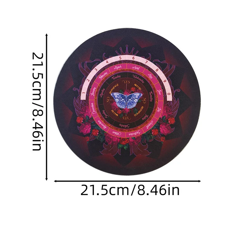 Pendulum Pad Making Kits Dowsing Divination Astrology Mats Rubber Altar Pendulum Mat Tarot Card Pads Boho with Opalite Pointed Pendants Metaphysical Message Board for Divining Decoration