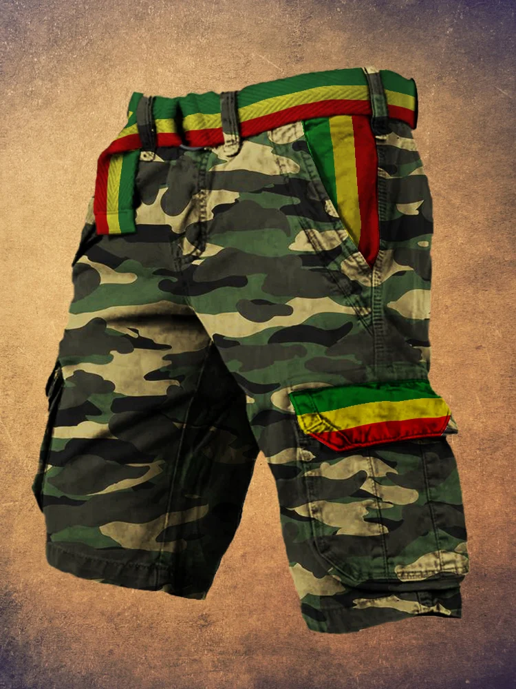 Comstylish Camo Reggae Art Men's Work Short