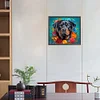 (US Only)Dog 5D DIY Full Drill Round Diamond Painting Kit Home Wall Room Decor 40x35cm