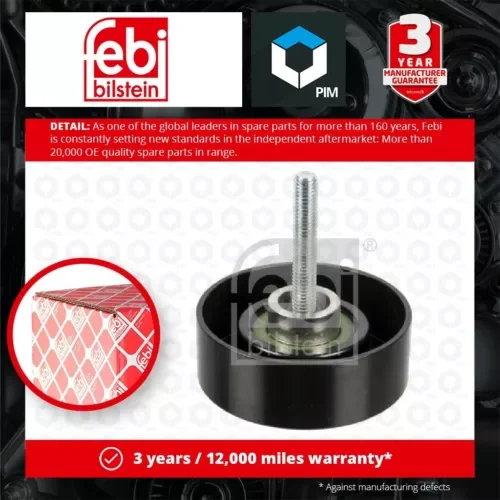 Aux Belt Idler Pulley fits MAZDA MX5 Mk3 2.0 05 to 14 Guide Deflection LFH115940 Parts