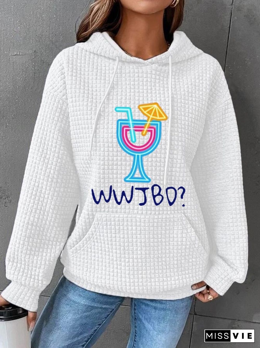 Women's WWJBD? Jimmy Memorial Waffle Hoodie