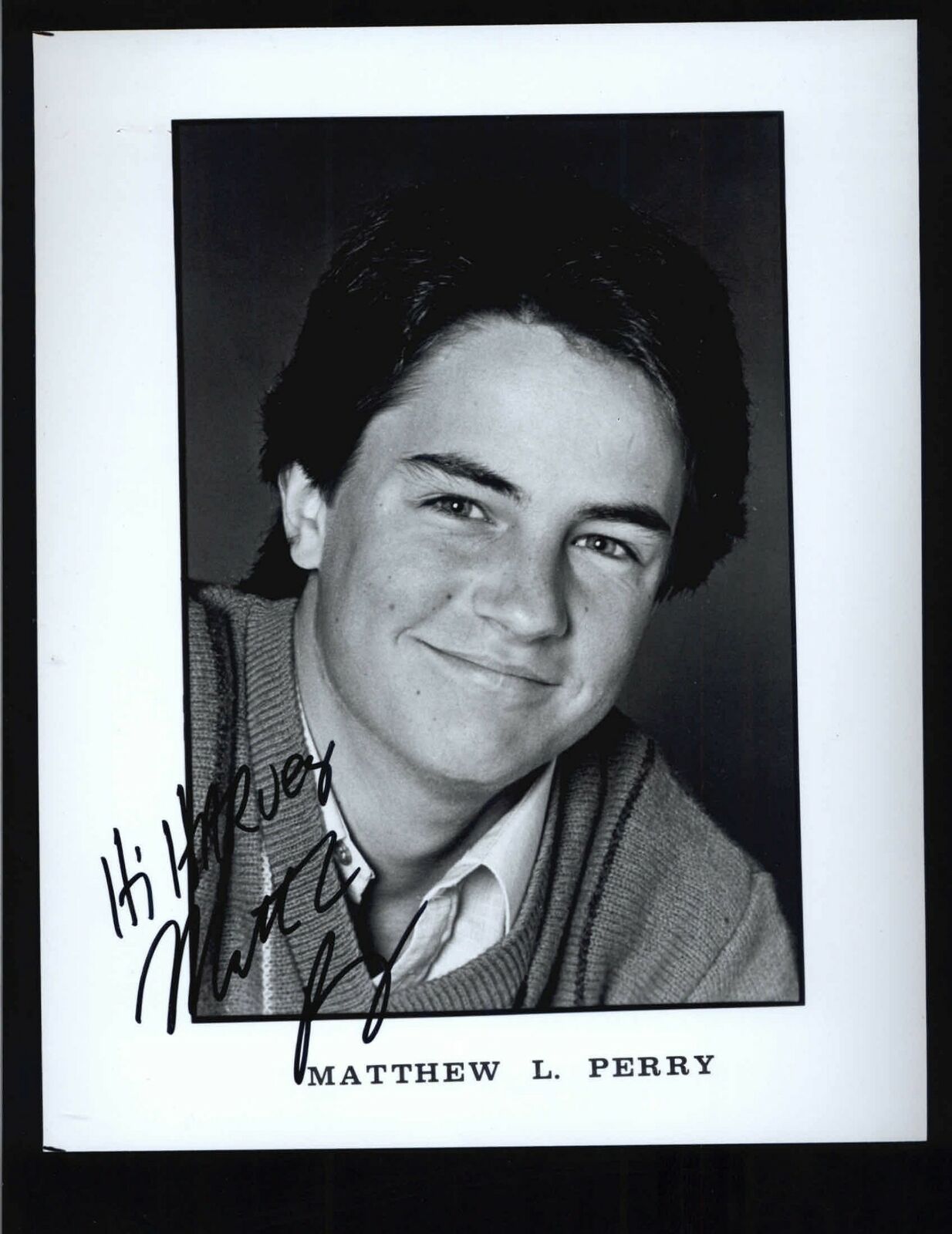 Matthew Perry - Signed Autograph Headshot Photo Poster painting - Friends