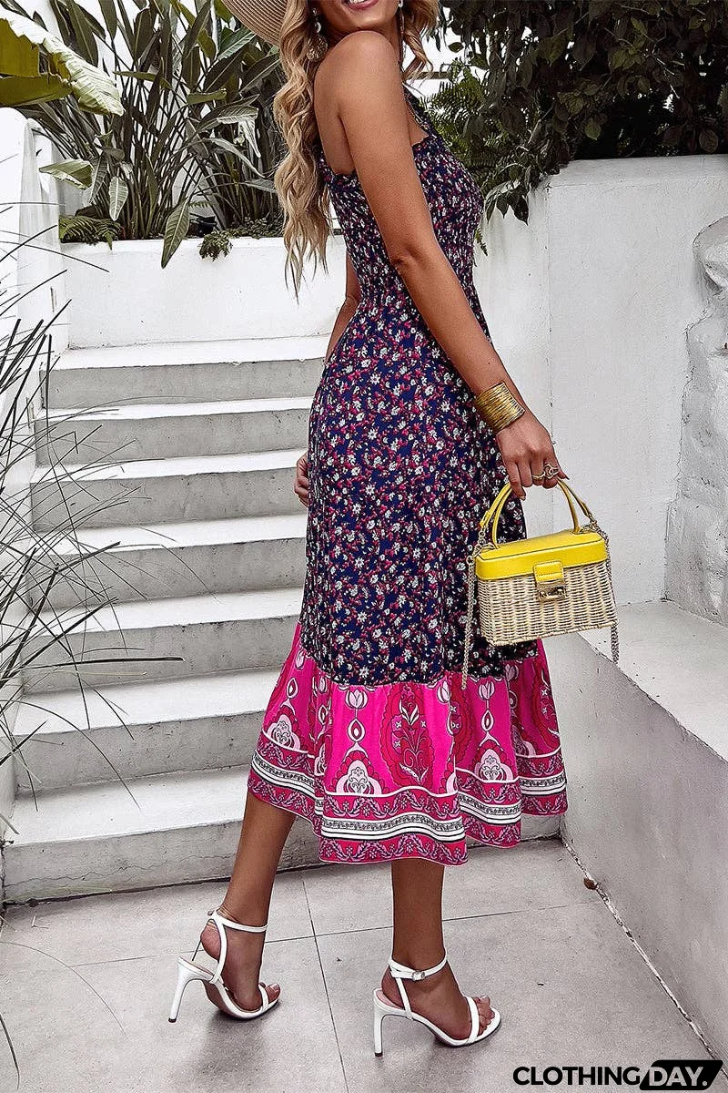 Floral Charm One-Shoulder Dress