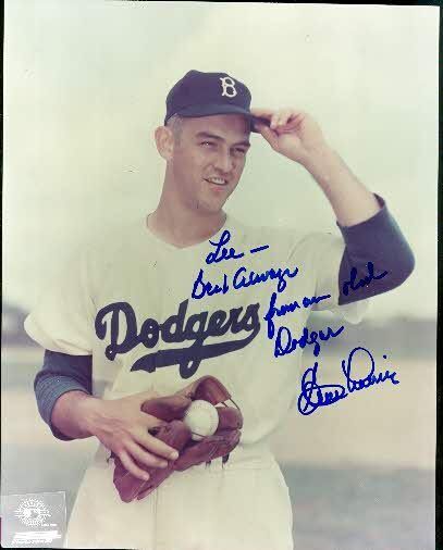 Clem Labine Brooklyn Dodgers Autograph 8x10 Signed Jsa