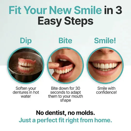 💥 ENDS TODAY 80% OFF🔥 HazyGalaxy&trade; Custom-Fit Dentures 🦷Smile with Confidence