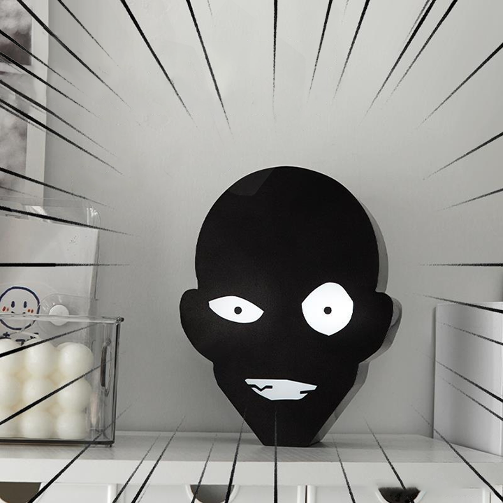 LED Anime Spooky Black Face Night Light - Appledas