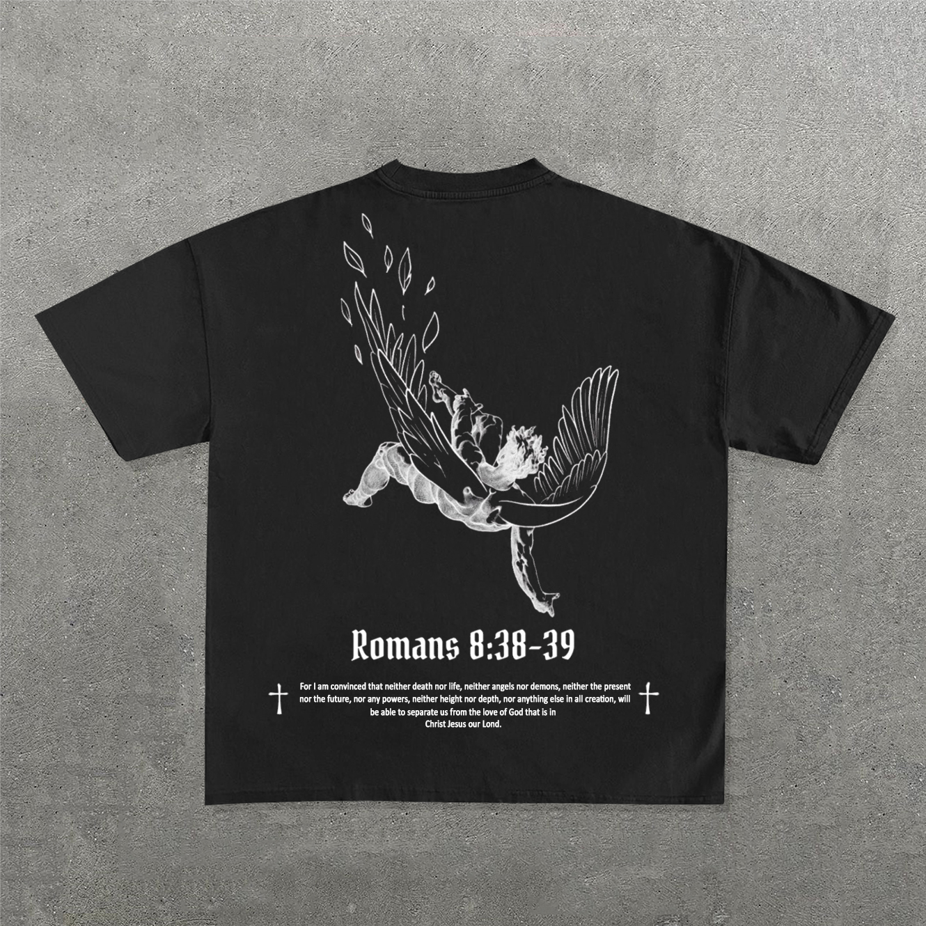 Romans 8:38-39 Print Short Sleeve T-Shirt