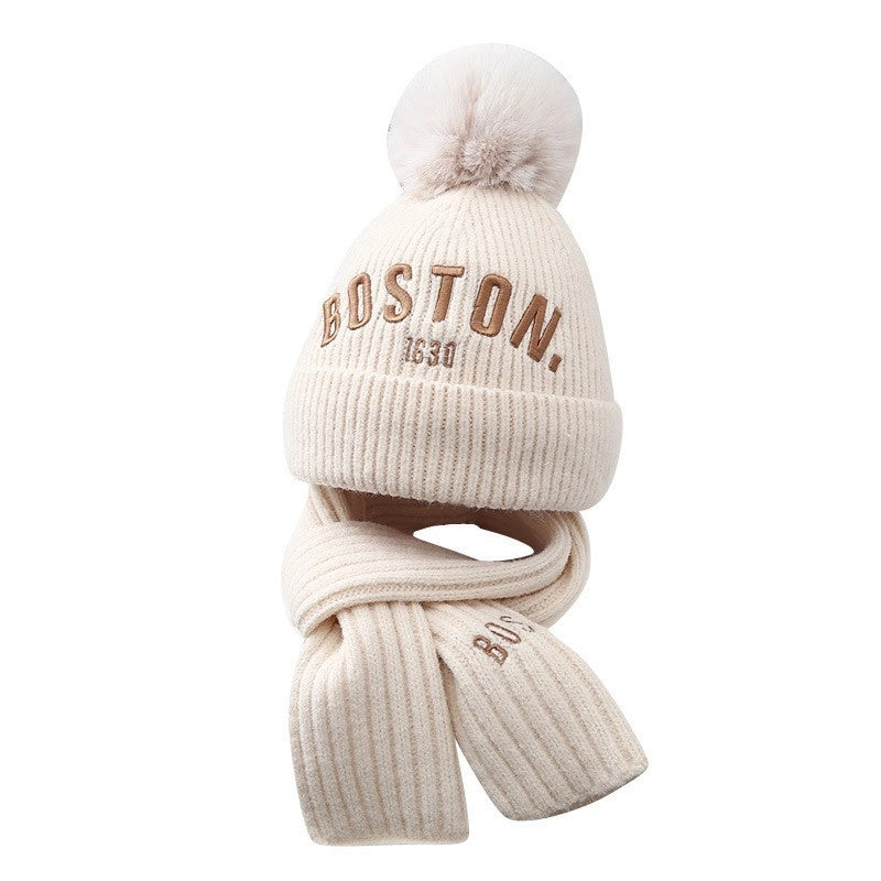 Kid’S Casual Vintage Style Letter Printing (Printing) Wool Cap