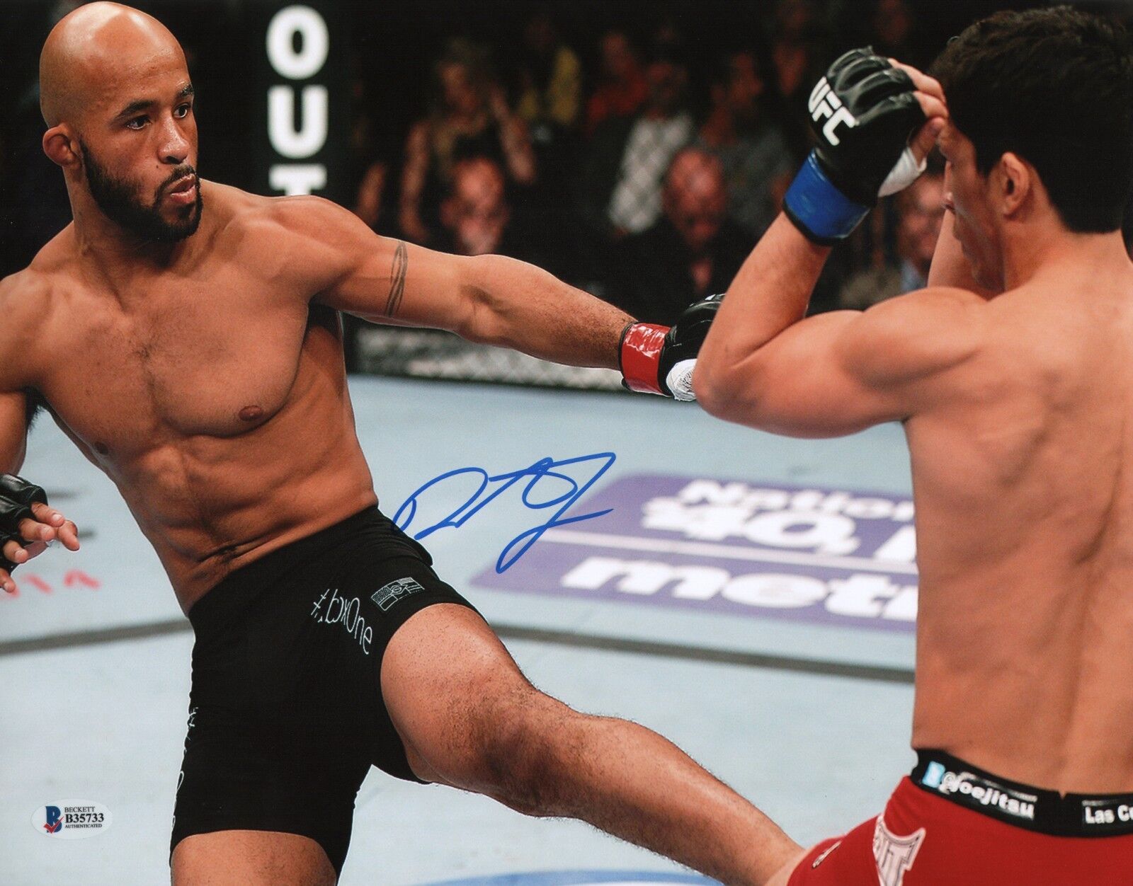 Demetrious Johnson Signed 11x14 Photo Poster painting BAS Beckett COA UFC on Fox 2 vs Benavidez