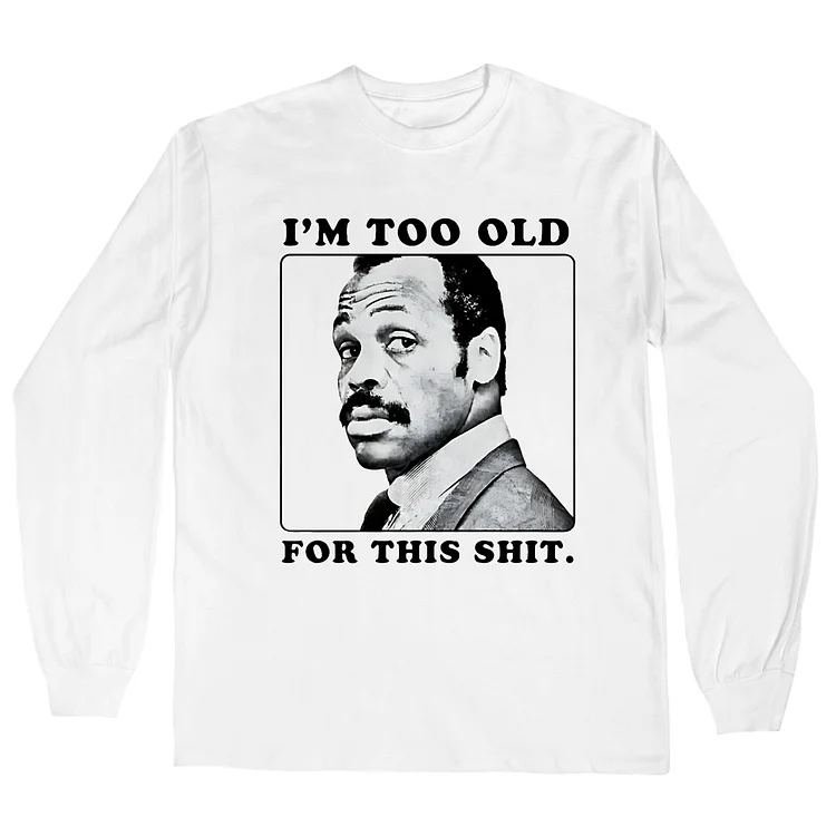 Teecade Teecade Emotions of Old Man Sticker Long Sleeve T-shirt